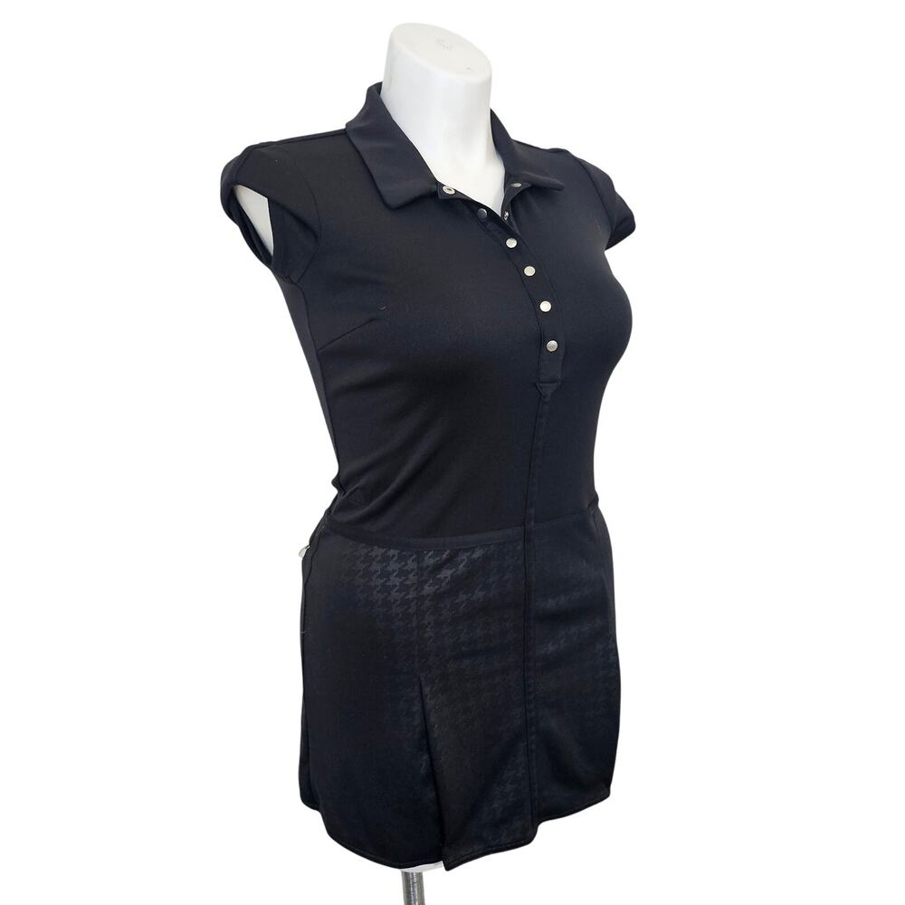 Adidas Climate Womens Golf Dress Short Sleeve Pleated Skirt black sz 2 - Picture 2 of 11